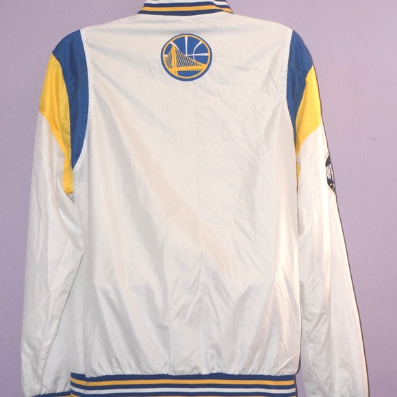 NBA Golden State Warriors White and Yellow Jacket - Picture 2 of 8